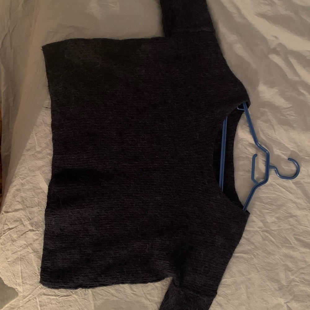 Soaked in Luxury Cropped Navy Sweater
